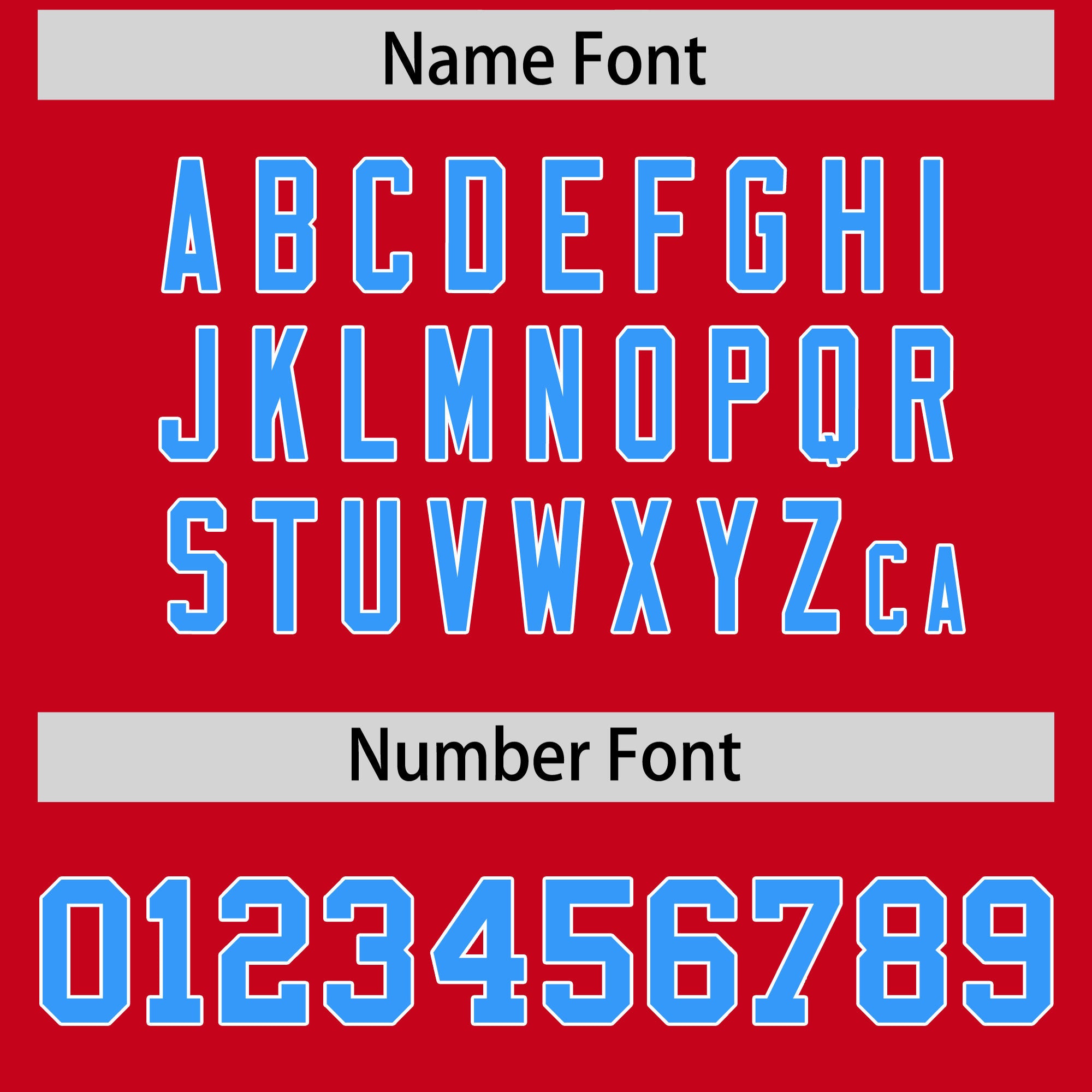 Custom Red Light Blue Personalized Shoulder Cut Two-Tone Flag Football Jersey