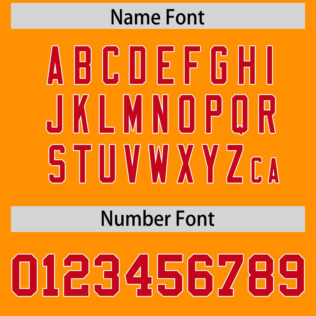 Custom Gold Orange Red Personalized Shoulder Cut Two-Tone Flag Football Jersey