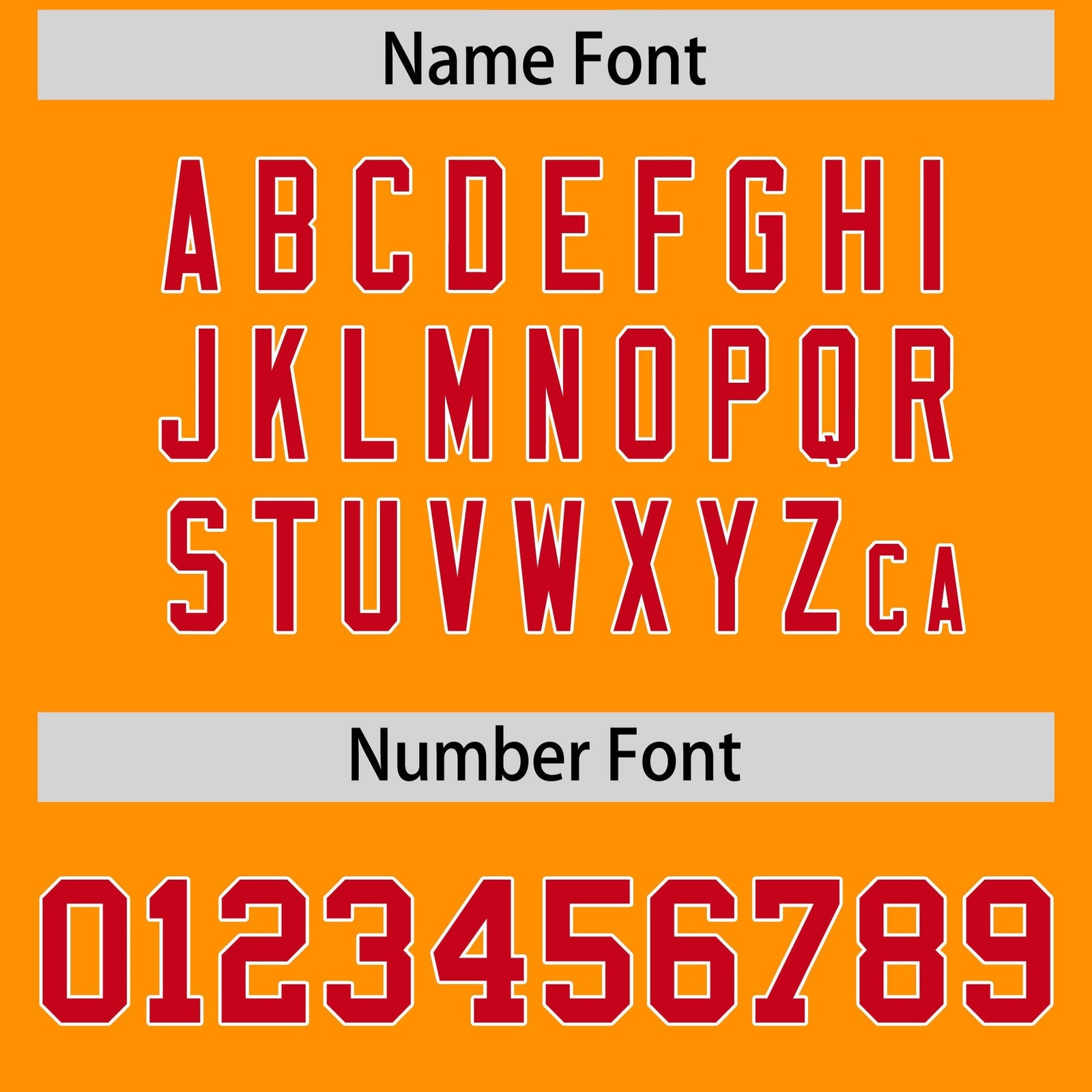 Custom Gold Orange Red Personalized Shoulder Cut Two-Tone Flag Football Jersey