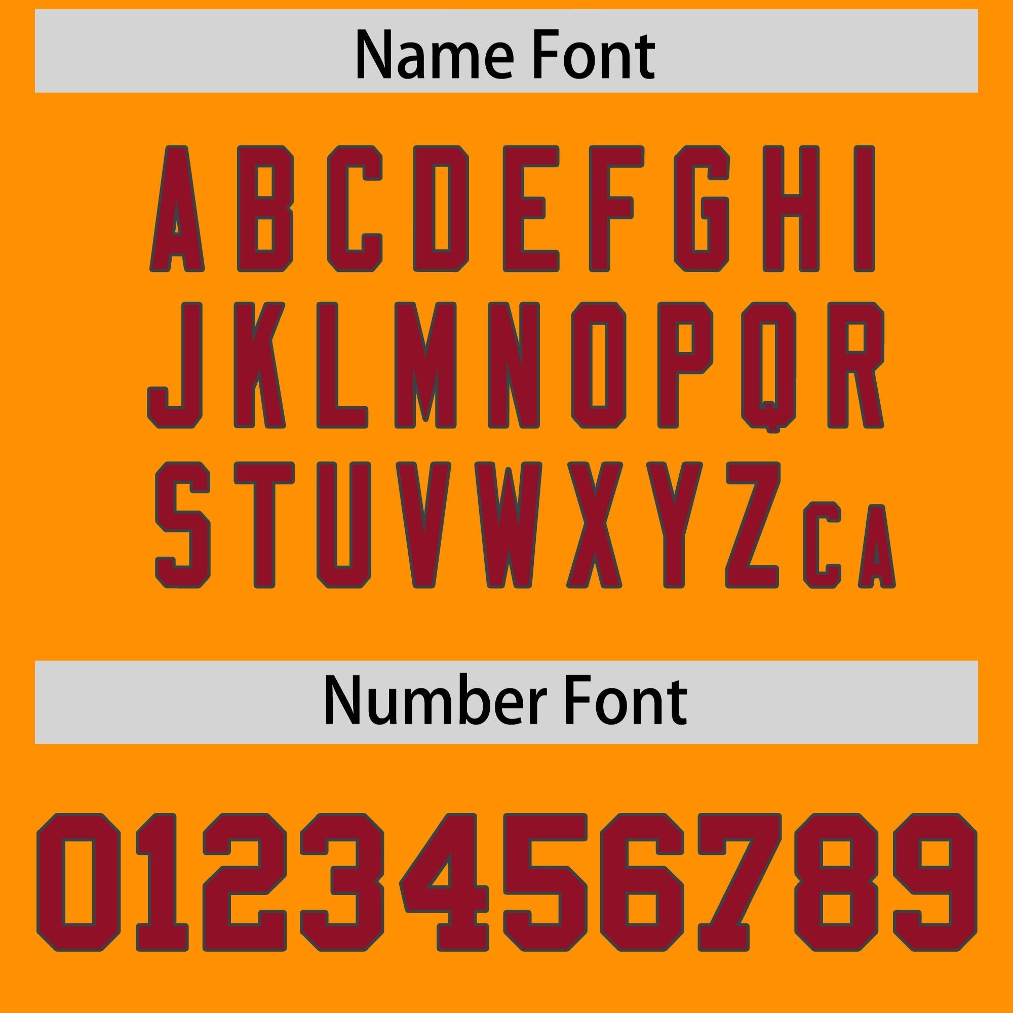 Custom Gold Orange Cardinal Personalized Shoulder Cut Two-Tone Flag Football Jersey