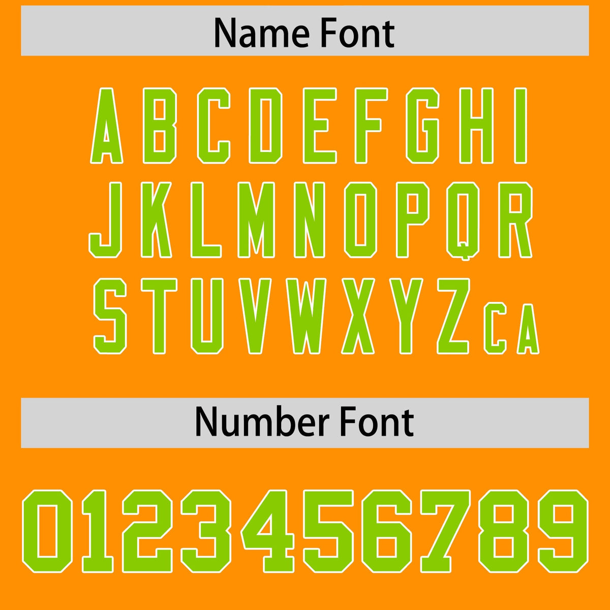 Custom Gold Orange Neon Green Personalized Shoulder Cut Two-Tone Flag Football Jersey