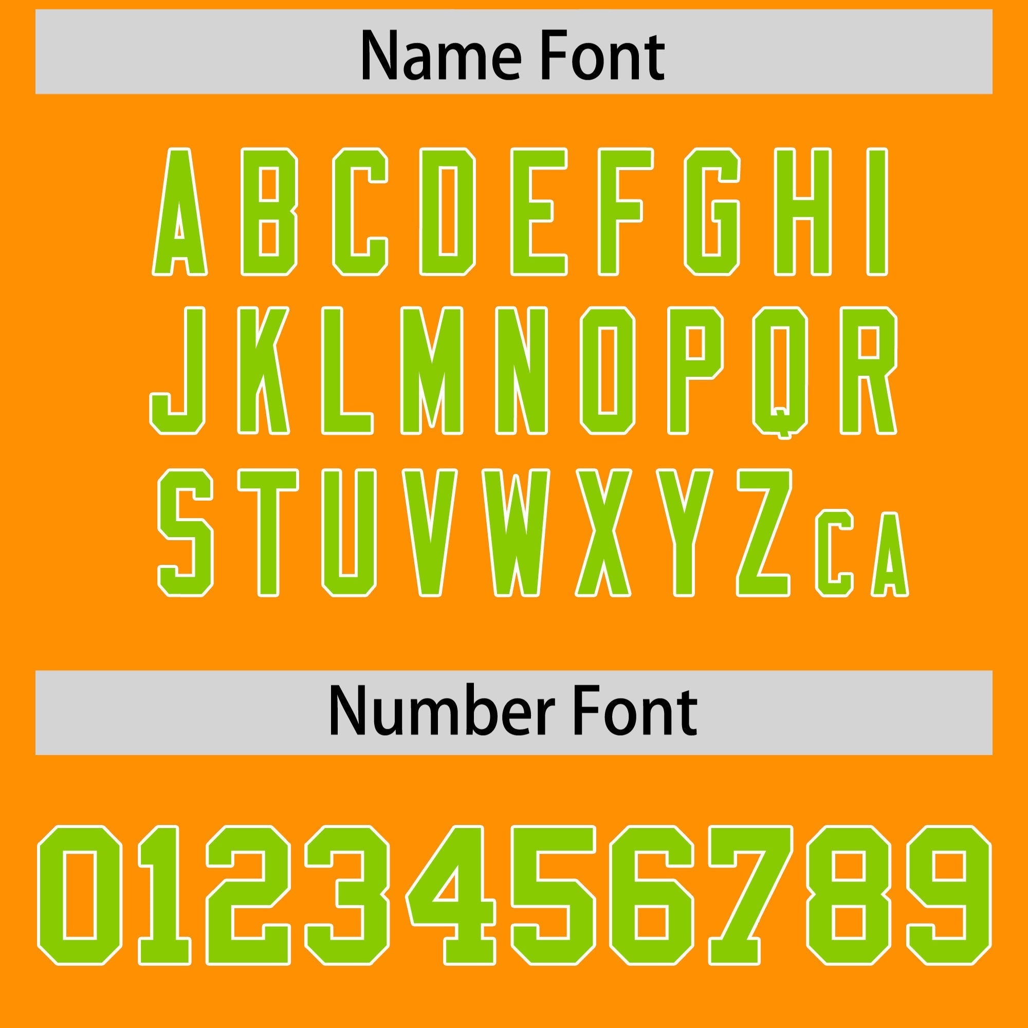 Custom Gold Orange Neon Green Personalized Shoulder Cut Two-Tone Flag Football Jersey