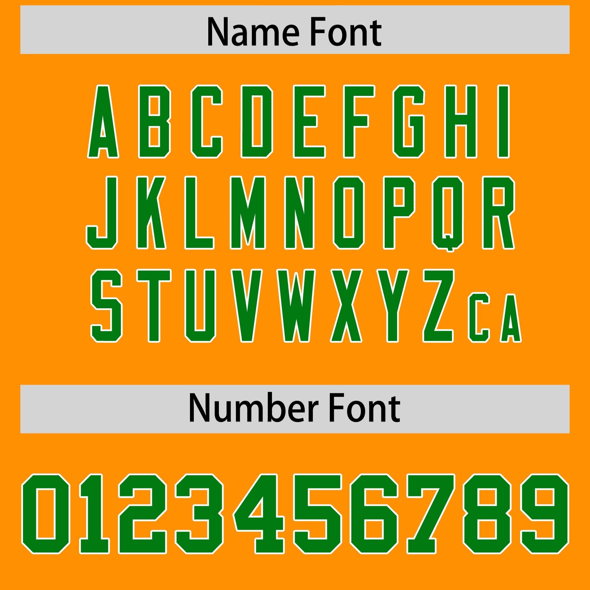 Custom Gold Orange Kelly Green Personalized Shoulder Cut Two-Tone Flag Football Jersey