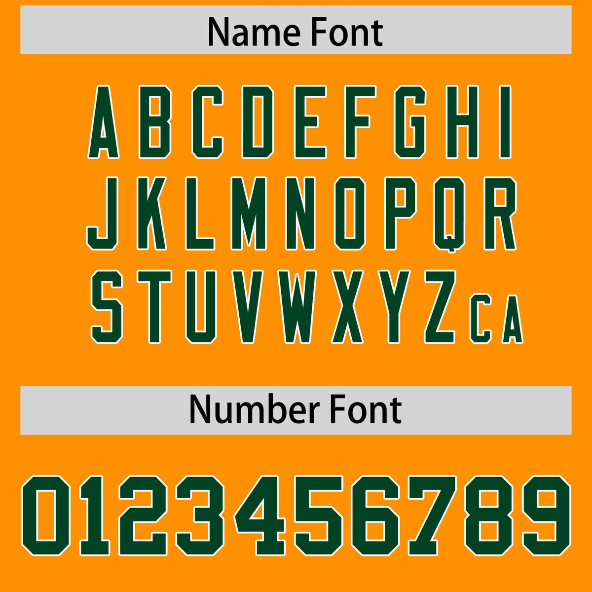 Custom Gold Orange Green Personalized Shoulder Cut Two-Tone Flag Football Jersey