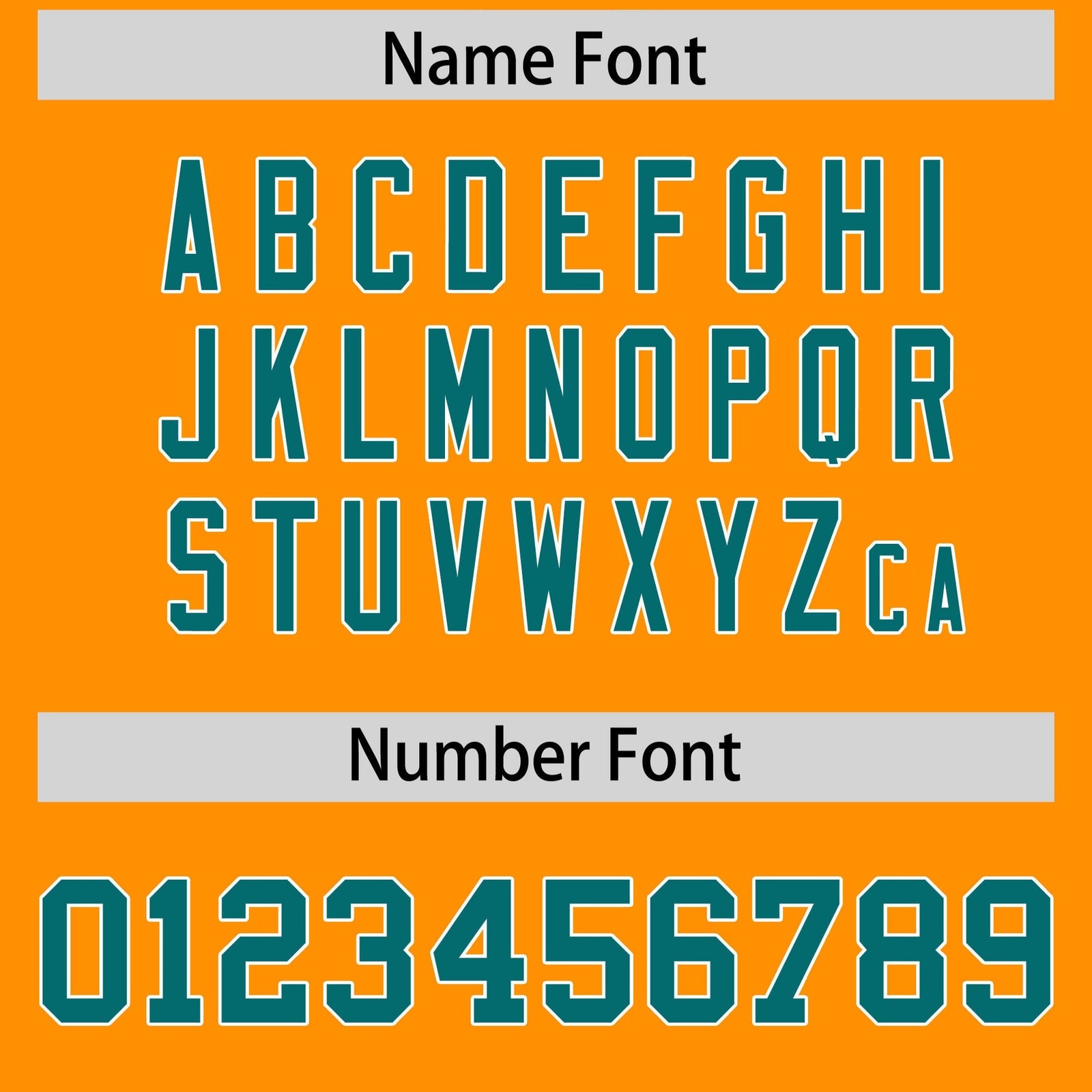 Custom Gold Orange Aqua Personalized Shoulder Cut Two-Tone Flag Football Jersey