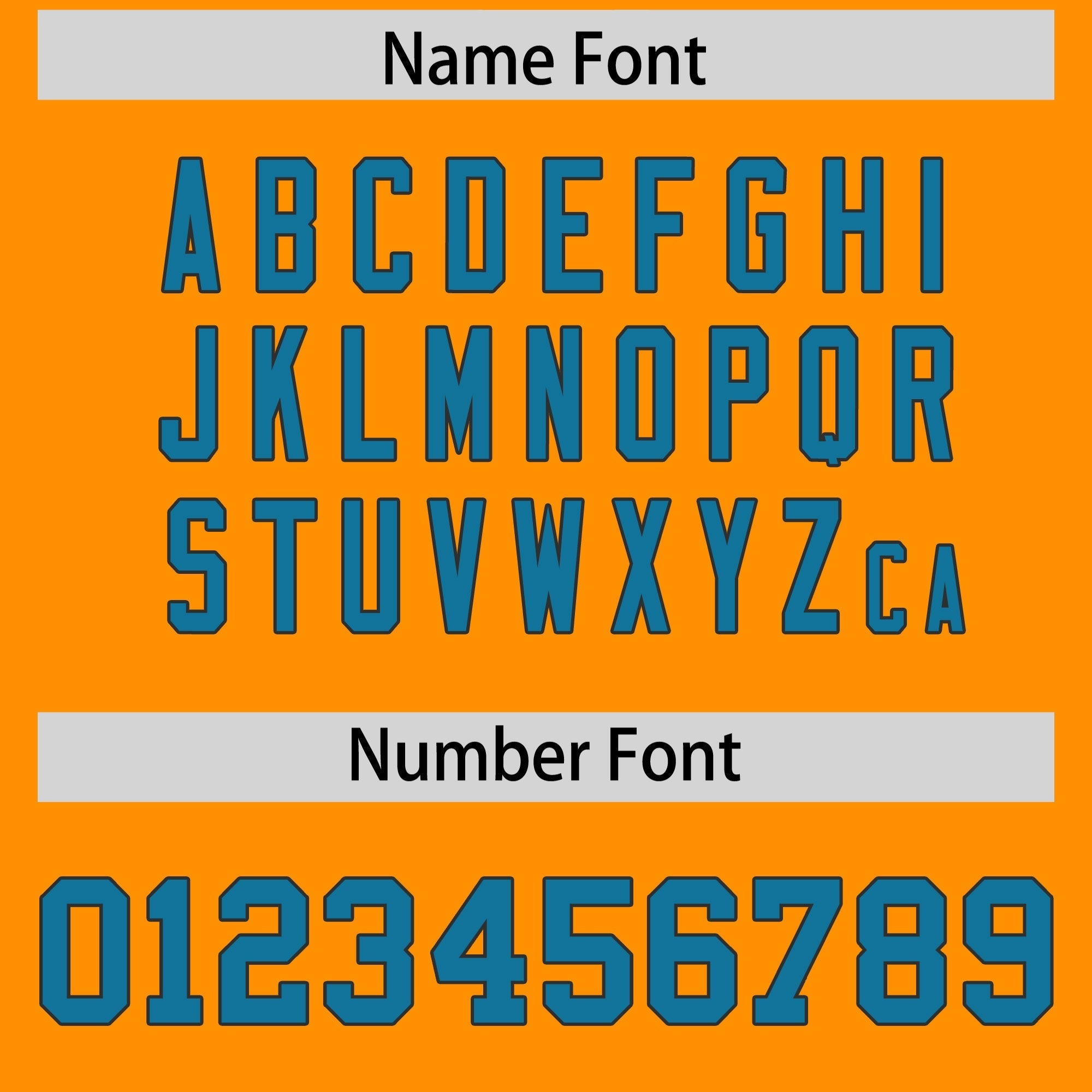 Custom Gold Orange Aqua Personalized Shoulder Cut Two-Tone Flag Football Jersey