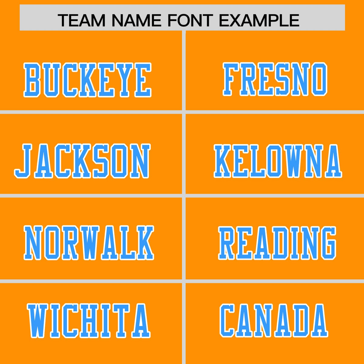 Custom Gold Orange Powder Blue Personalized Shoulder Cut Two-Tone Flag Football Jersey