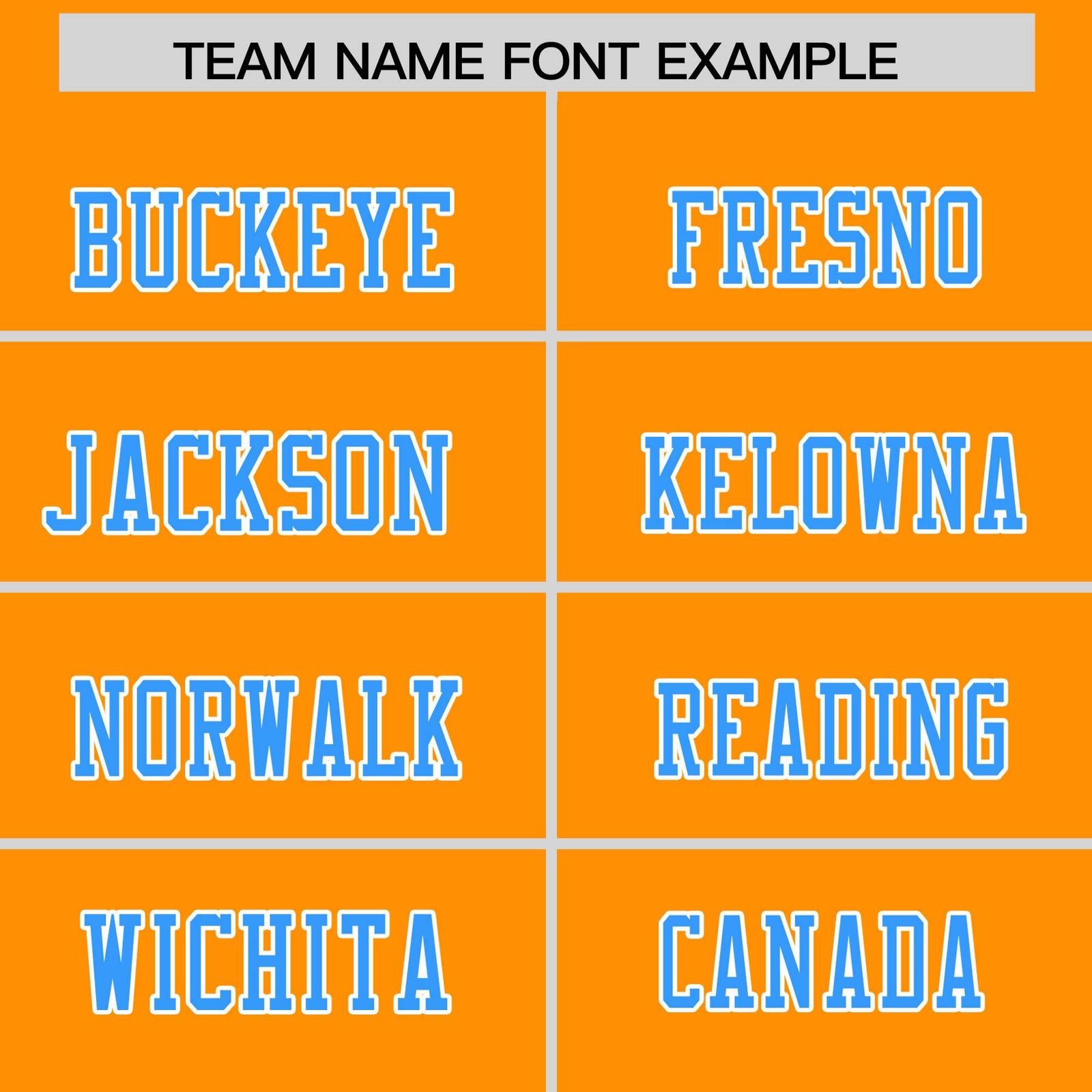 Custom Gold Orange Powder Blue Personalized Shoulder Cut Two-Tone Flag Football Jersey