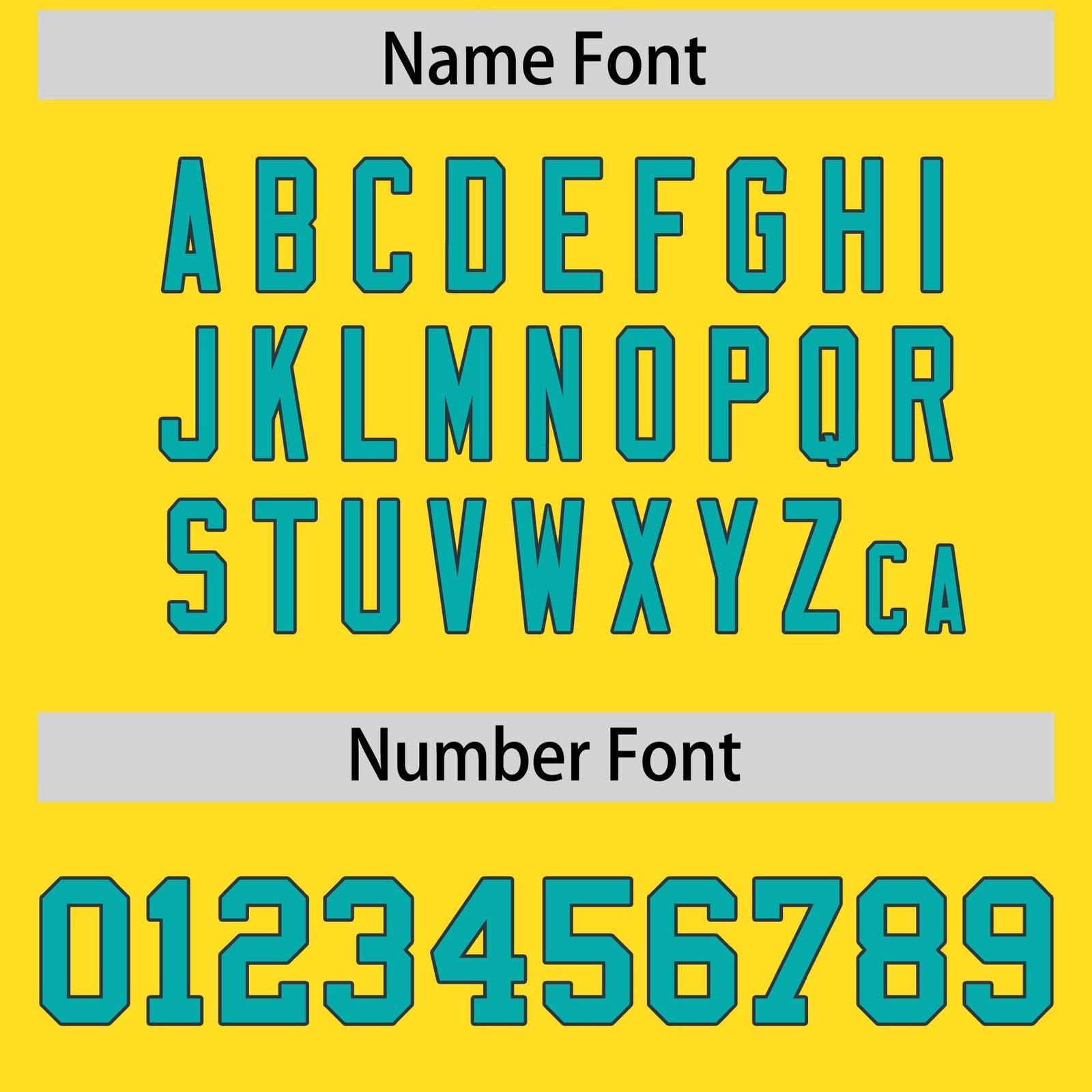 Custom Gold Aqua Personalized Shoulder Cut Two-Tone Flag Football Jersey