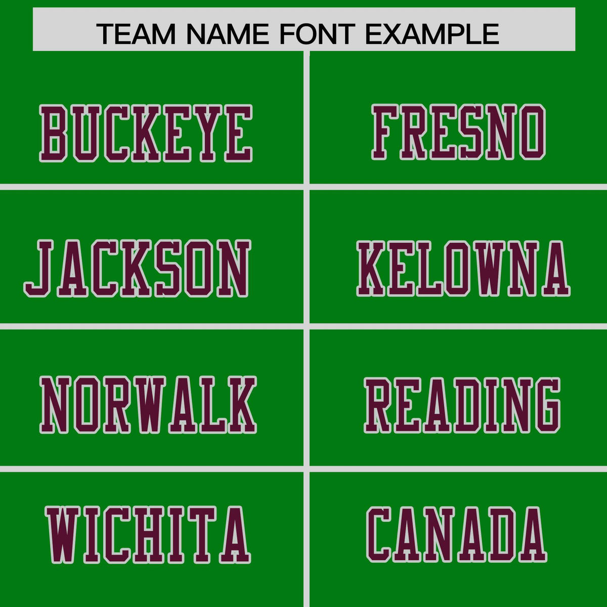 Custom Kelly Green Burgundy Personalized Shoulder Cut Two-Tone Flag Football Jersey