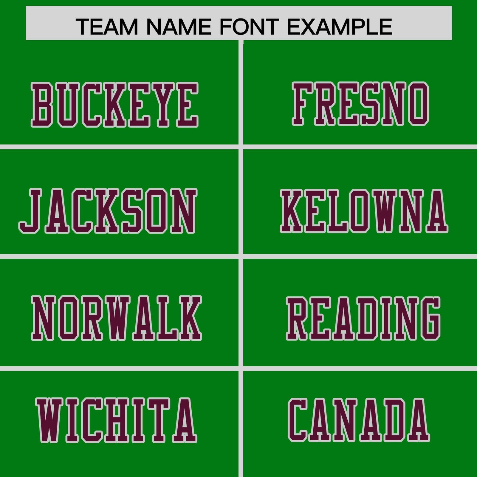 Custom Kelly Green Burgundy Personalized Shoulder Cut Two-Tone Flag Football Jersey