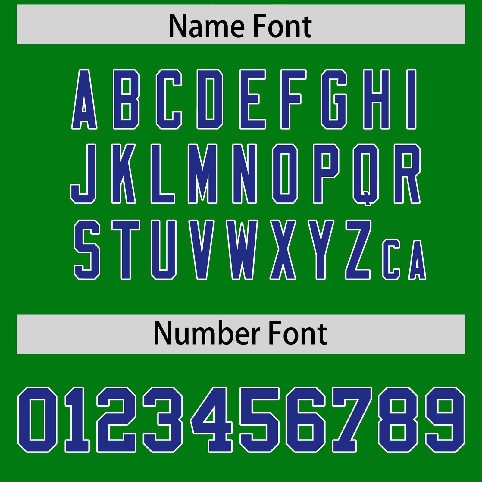 Custom Kelly Green Royal Personalized Shoulder Cut Two-Tone Flag Football Jersey