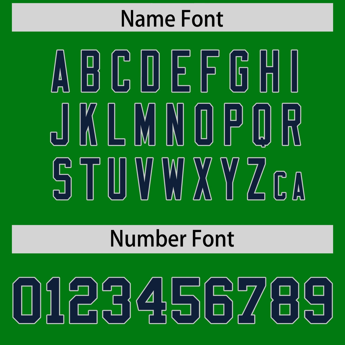 Custom Kelly Green Navy Personalized Shoulder Cut Two-Tone Flag Football Jersey