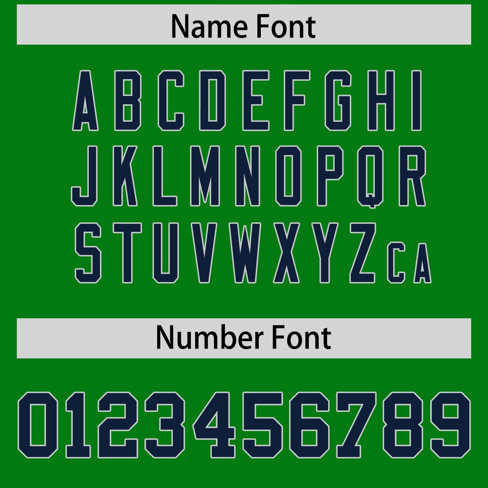 Custom Kelly Green Navy Personalized Shoulder Cut Two-Tone Flag Football Jersey