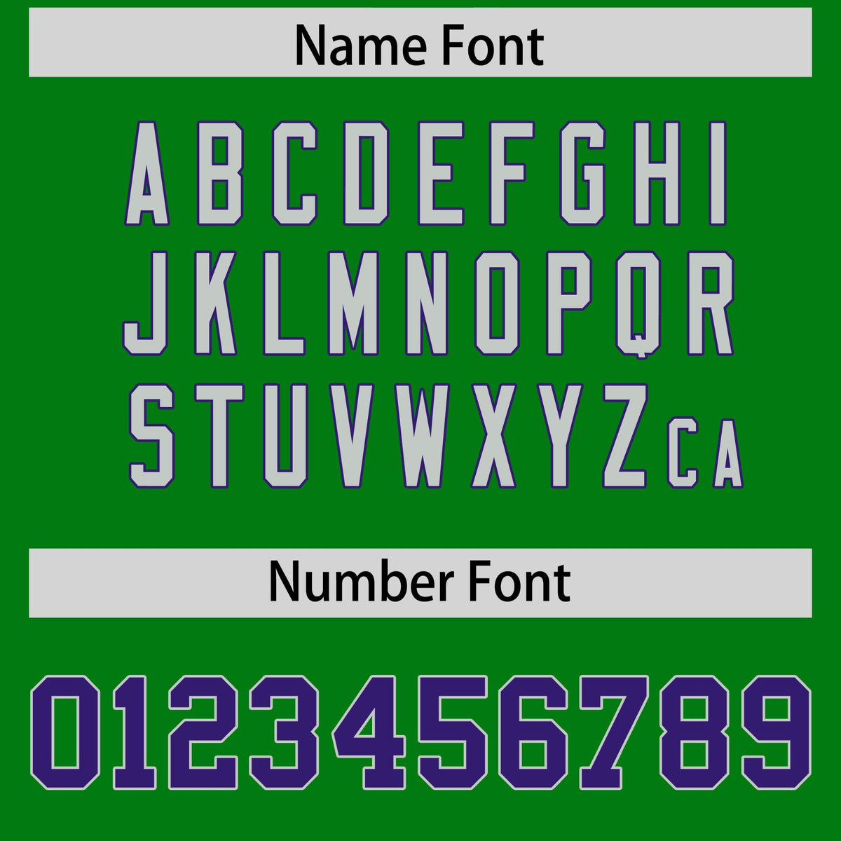 Custom Kelly Green Purple Personalized Shoulder Cut Two-Tone Flag Football Jersey