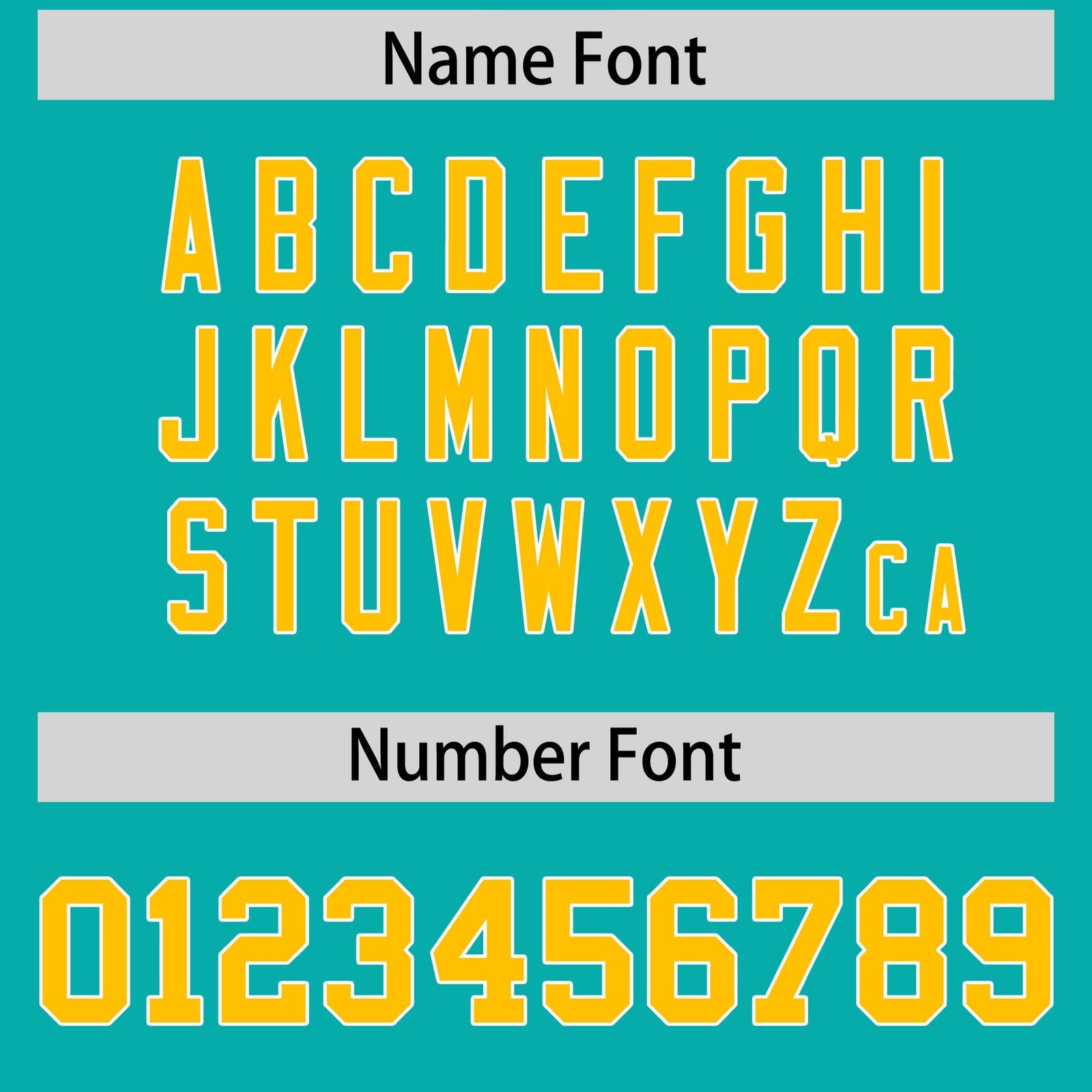 Custom Aqua Gold Personalized Shoulder Cut Two-Tone Flag Football Jersey