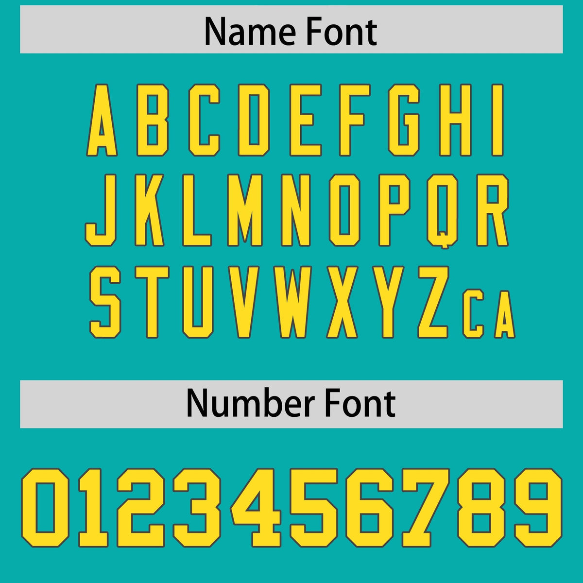 Custom Aqua Gold Personalized Shoulder Cut Two-Tone Flag Football Jersey