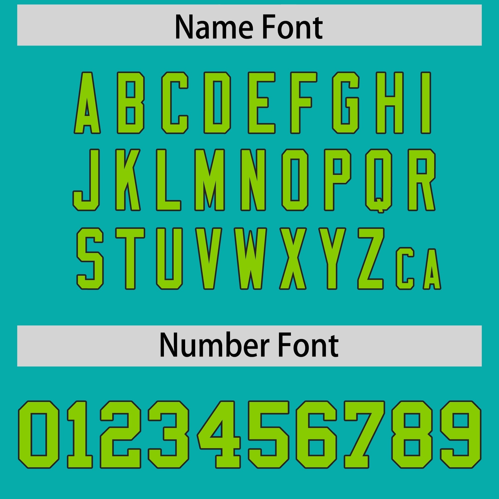 Custom Aqua Neon Green Personalized Shoulder Cut Two-Tone Flag Football Jersey