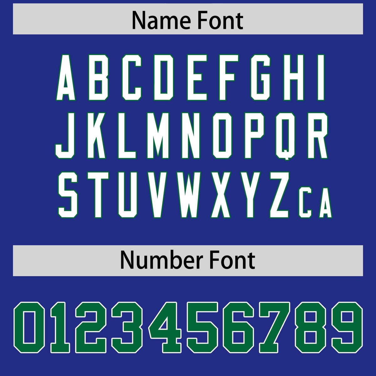 Custom Royal Kelly Green Personalized Shoulder Cut Two-Tone Flag Football Jersey