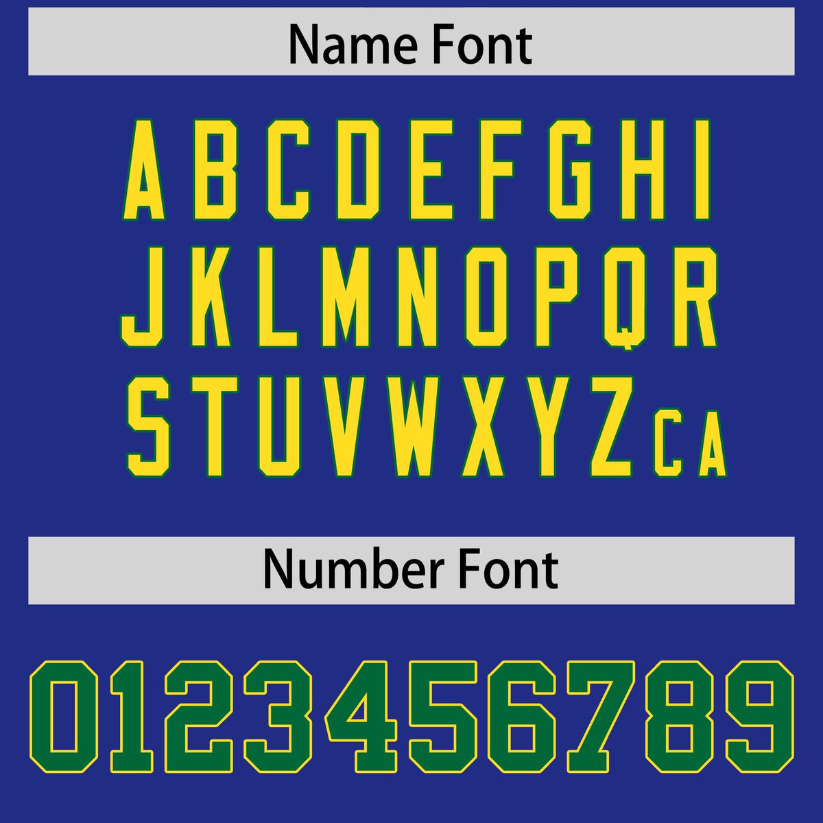 Custom Royal Kelly Green Personalized Shoulder Cut Two-Tone Flag Football Jersey