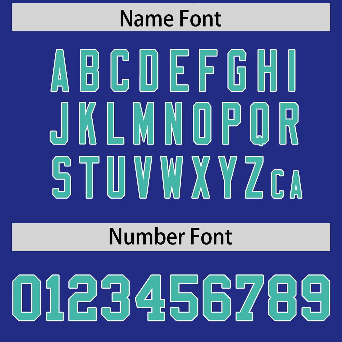 Custom Royal Aqua Personalized Shoulder Cut Two-Tone Flag Football Jersey