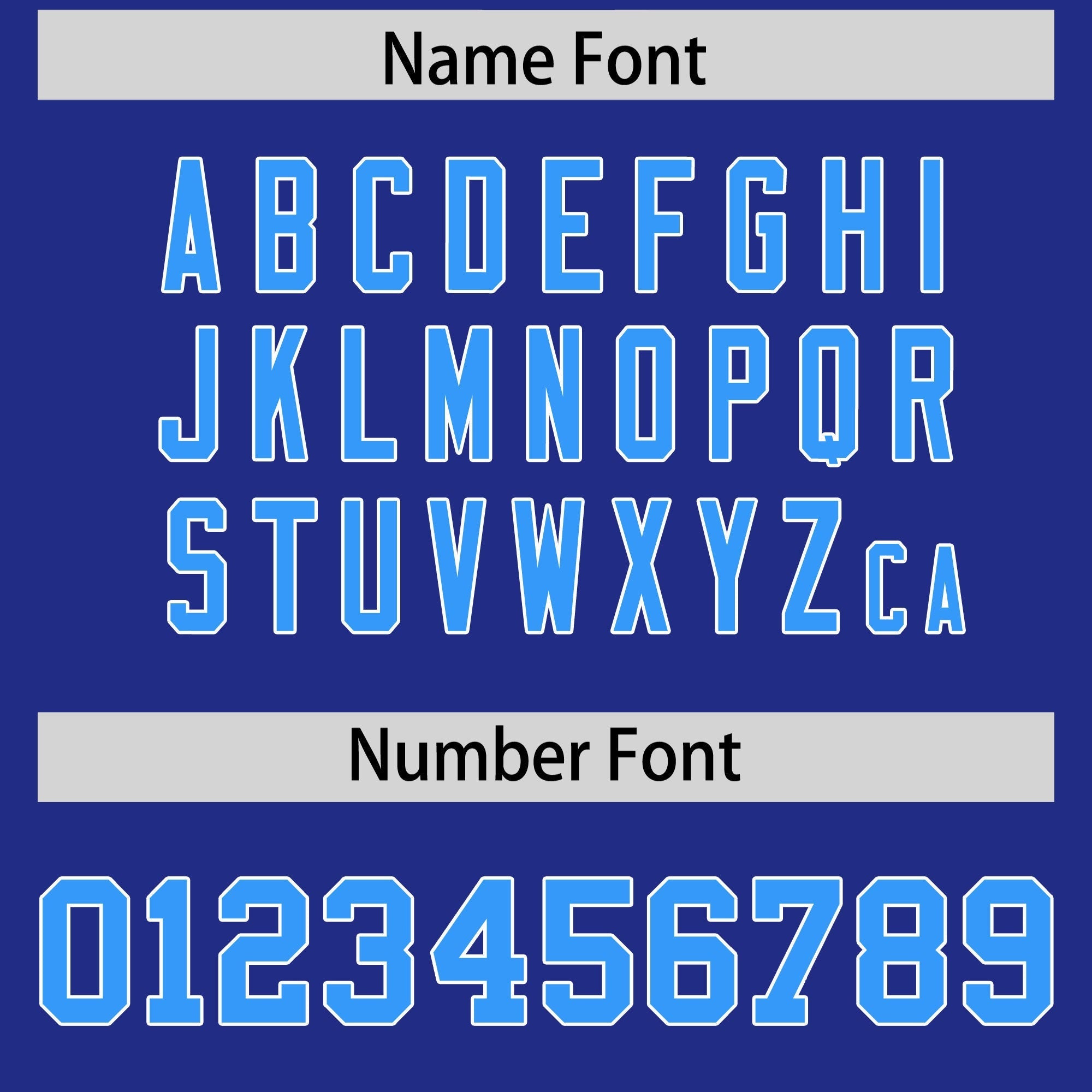 Custom Royal Light Blue Personalized Shoulder Cut Two-Tone Flag Football Jersey