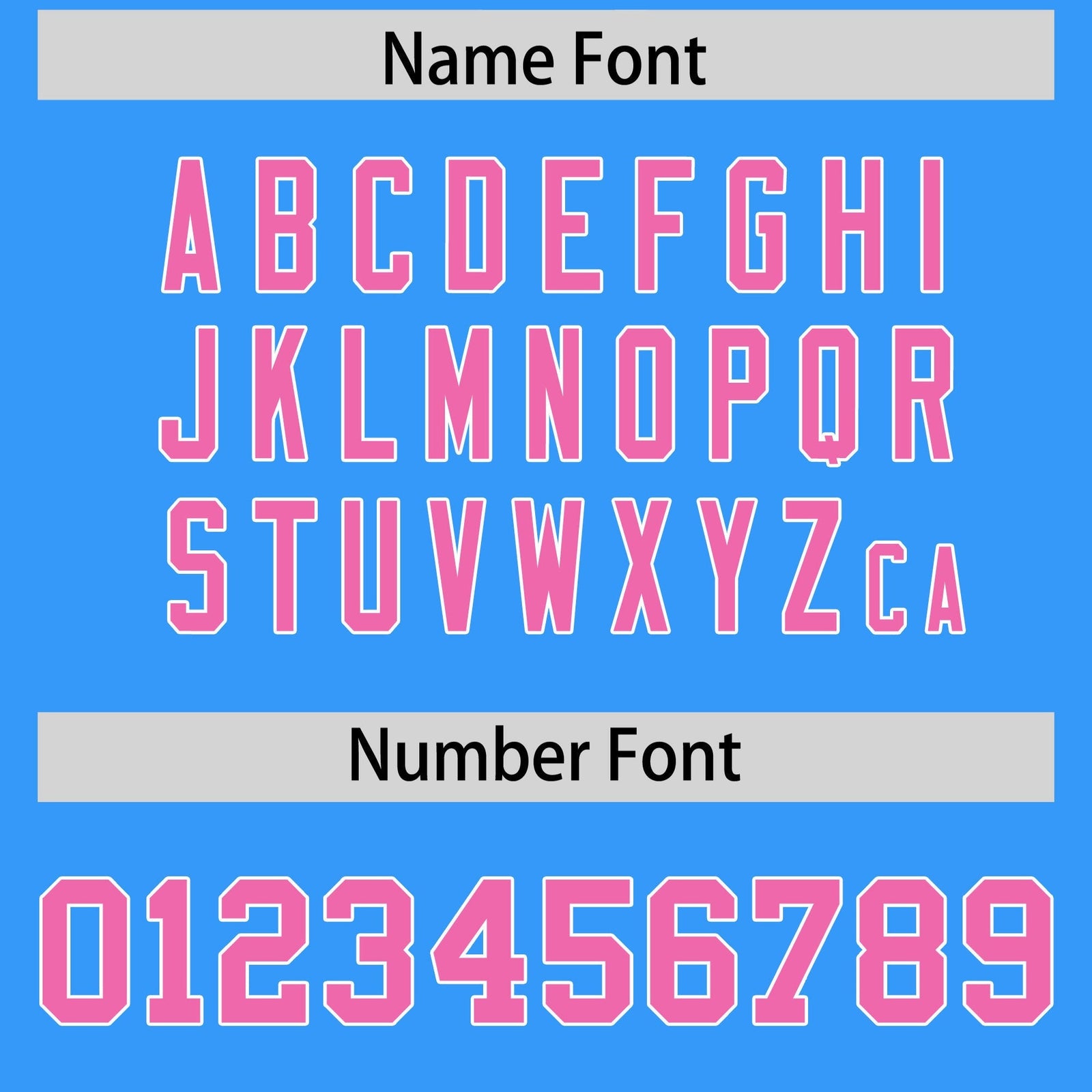 Custom Powder Blue Pink Personalized Shoulder Cut Two-Tone Flag Football Jersey