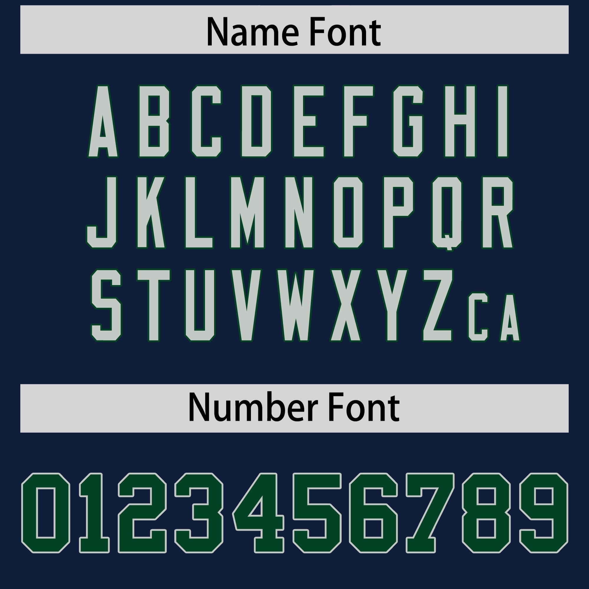 Custom Navy Green Personalized Shoulder Cut Two-Tone Flag Football Jersey