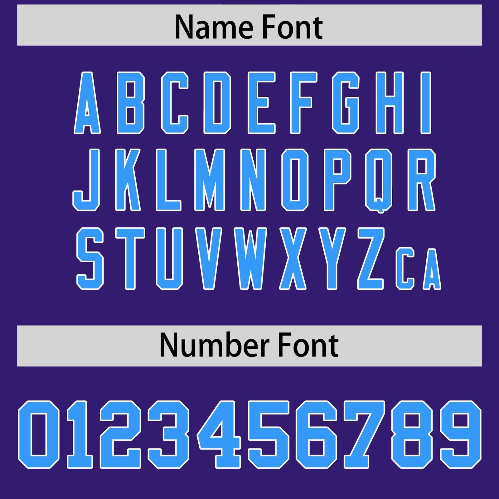 Custom Purple Light Blue Personalized Shoulder Cut Two-Tone Flag Football Jersey