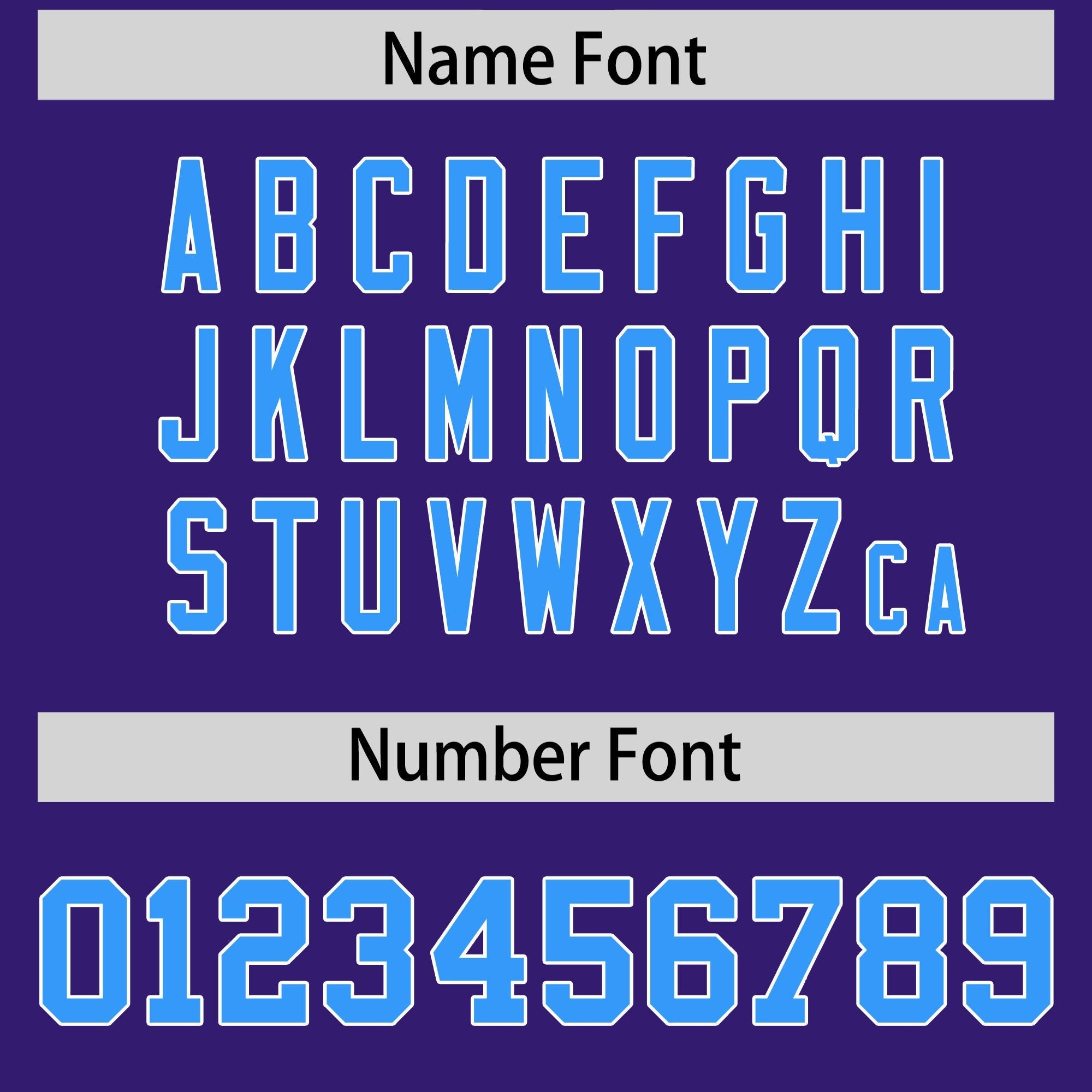 Custom Purple Light Blue Personalized Shoulder Cut Two-Tone Flag Football Jersey