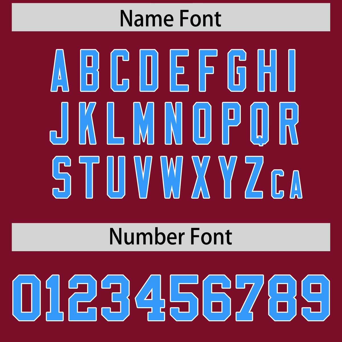 Custom Cardinal Light Blue Personalized Shoulder Cut Two-Tone Flag Football Jersey