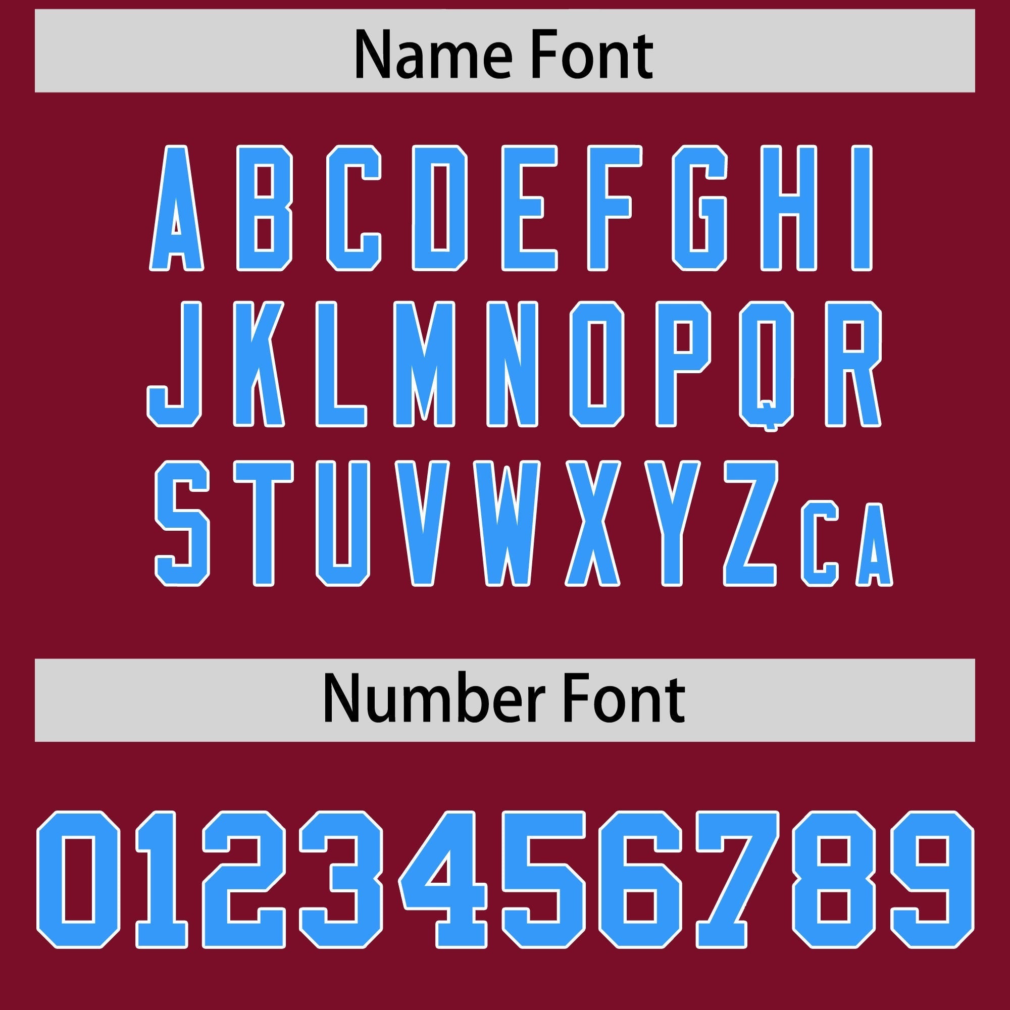 Custom Cardinal Light Blue Personalized Shoulder Cut Two-Tone Flag Football Jersey