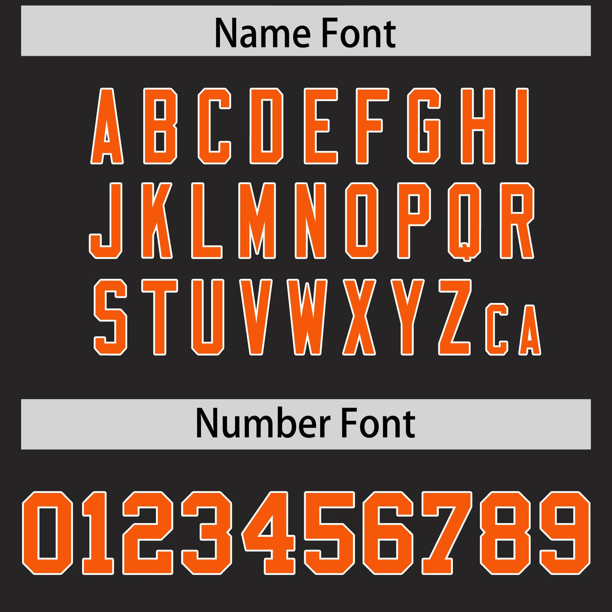 Custom Black Orange Personalized Shoulder Cut Two-Tone Flag Football Jersey