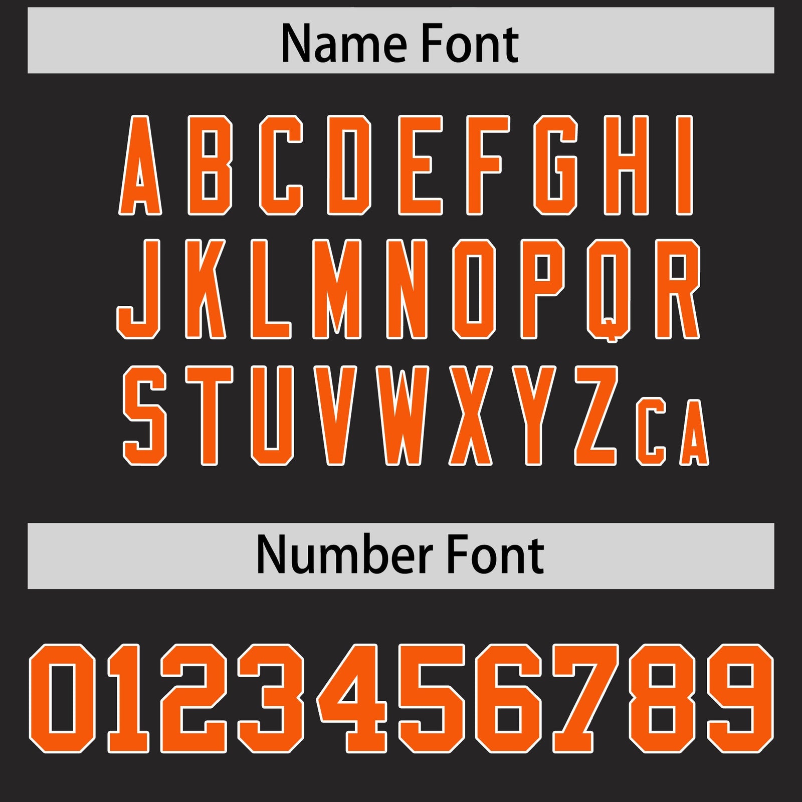 Custom Black Orange Personalized Shoulder Cut Two-Tone Flag Football Jersey