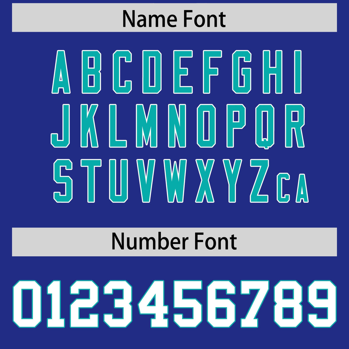 Custom Royal Aqua Personalized Shoulder Cut Two-Tone Flag Football Jersey