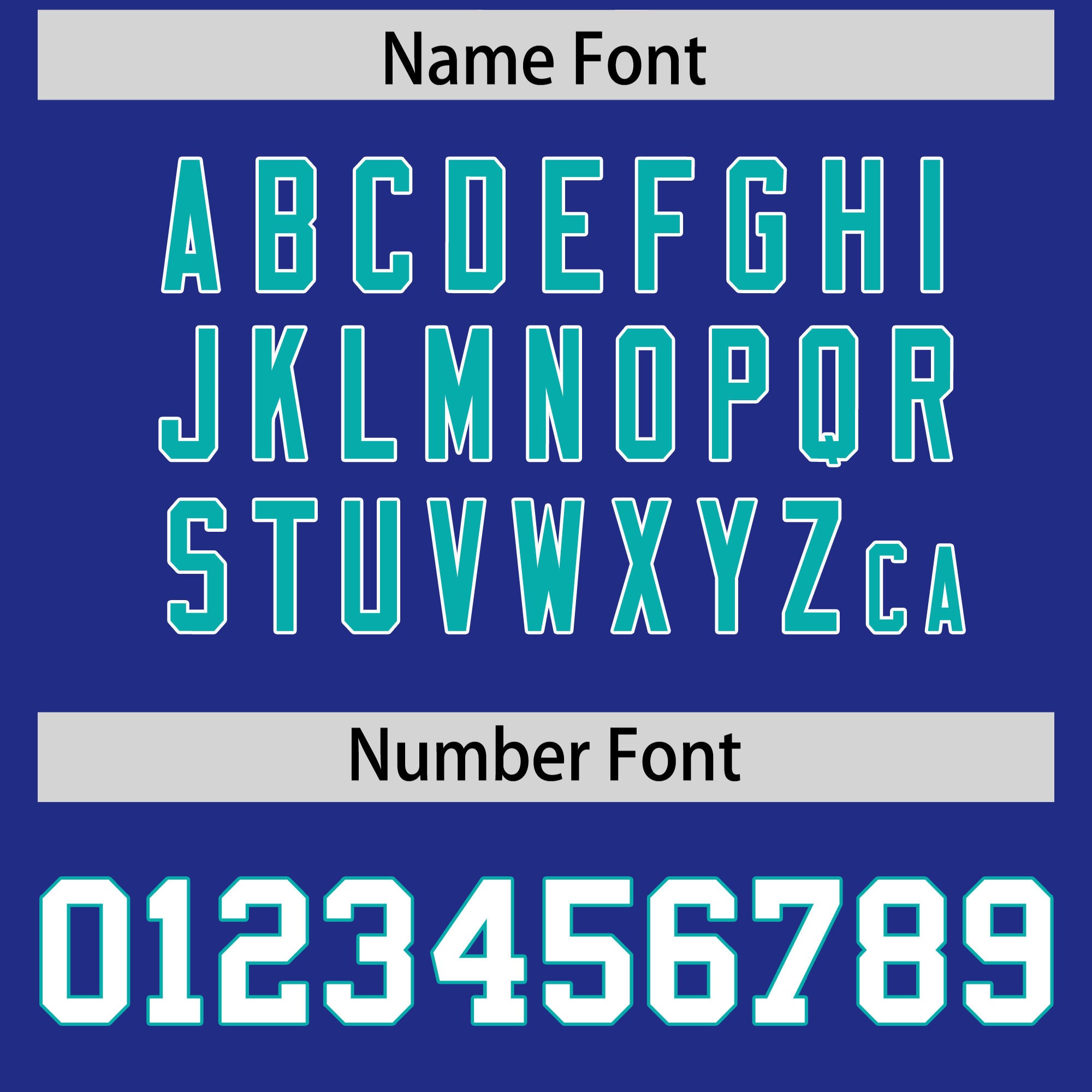 Custom Royal Aqua Personalized Shoulder Cut Two-Tone Flag Football Jersey