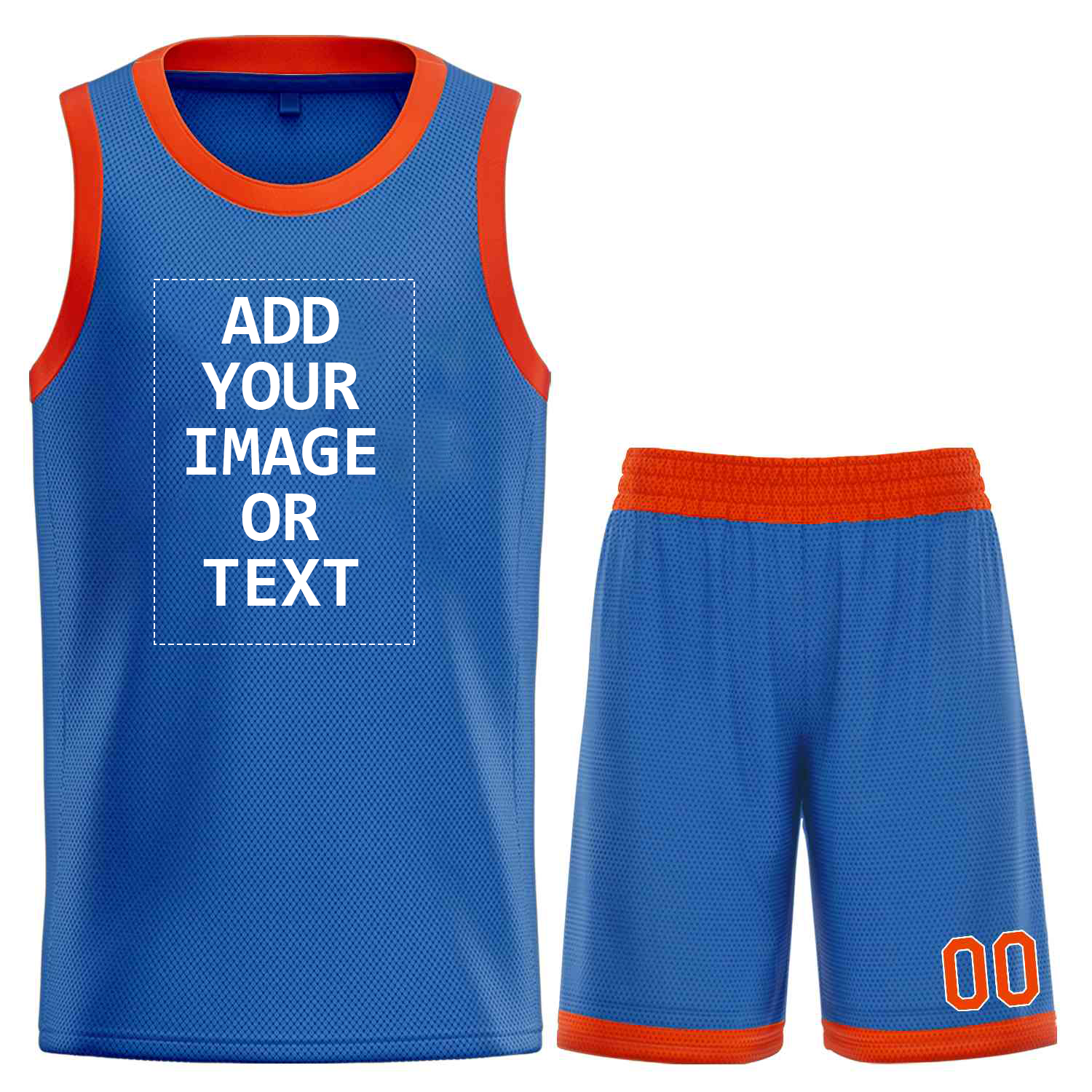 Custom Logo/Text Blue Orange-White Heal Sports Uniform Classic Sets Basketball Jersey