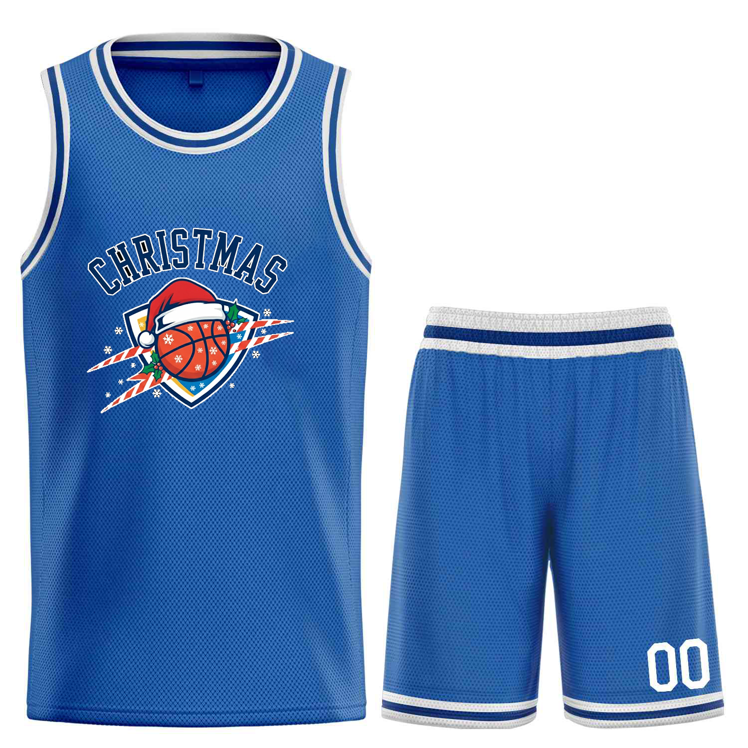 Custom Christmas Oklahoma City Blue White Heal Sports Uniform Classic Sets Basketball Jersey