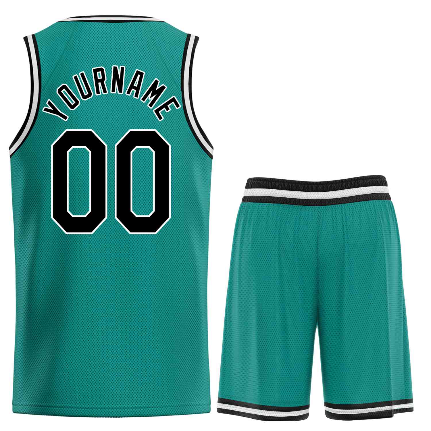 Custom Teal Black-White Heal Sports Uniform Classic Sets Basketball Jersey