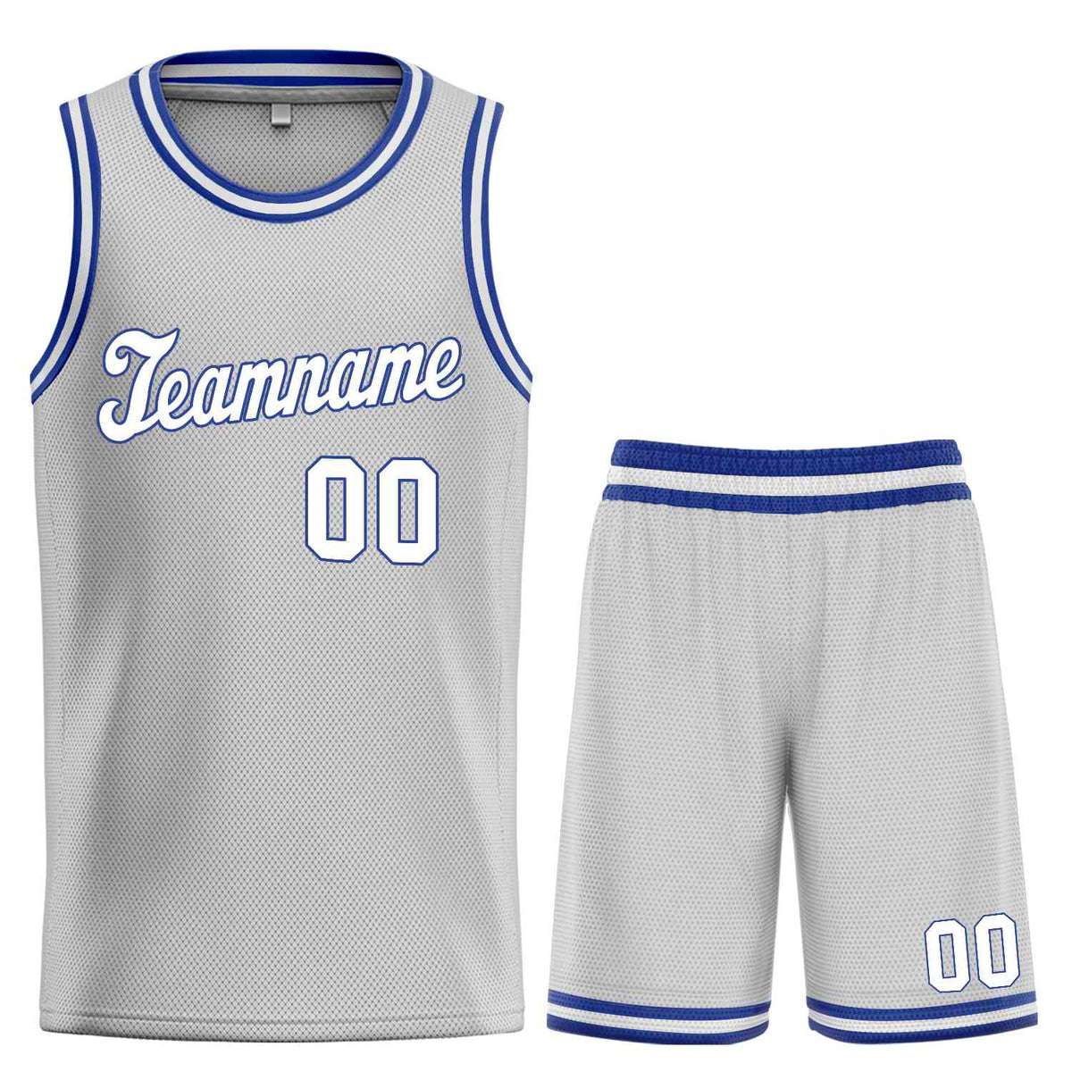 Custom Gray White-Royal Classic Sets Sports Uniform Basketball Jersey