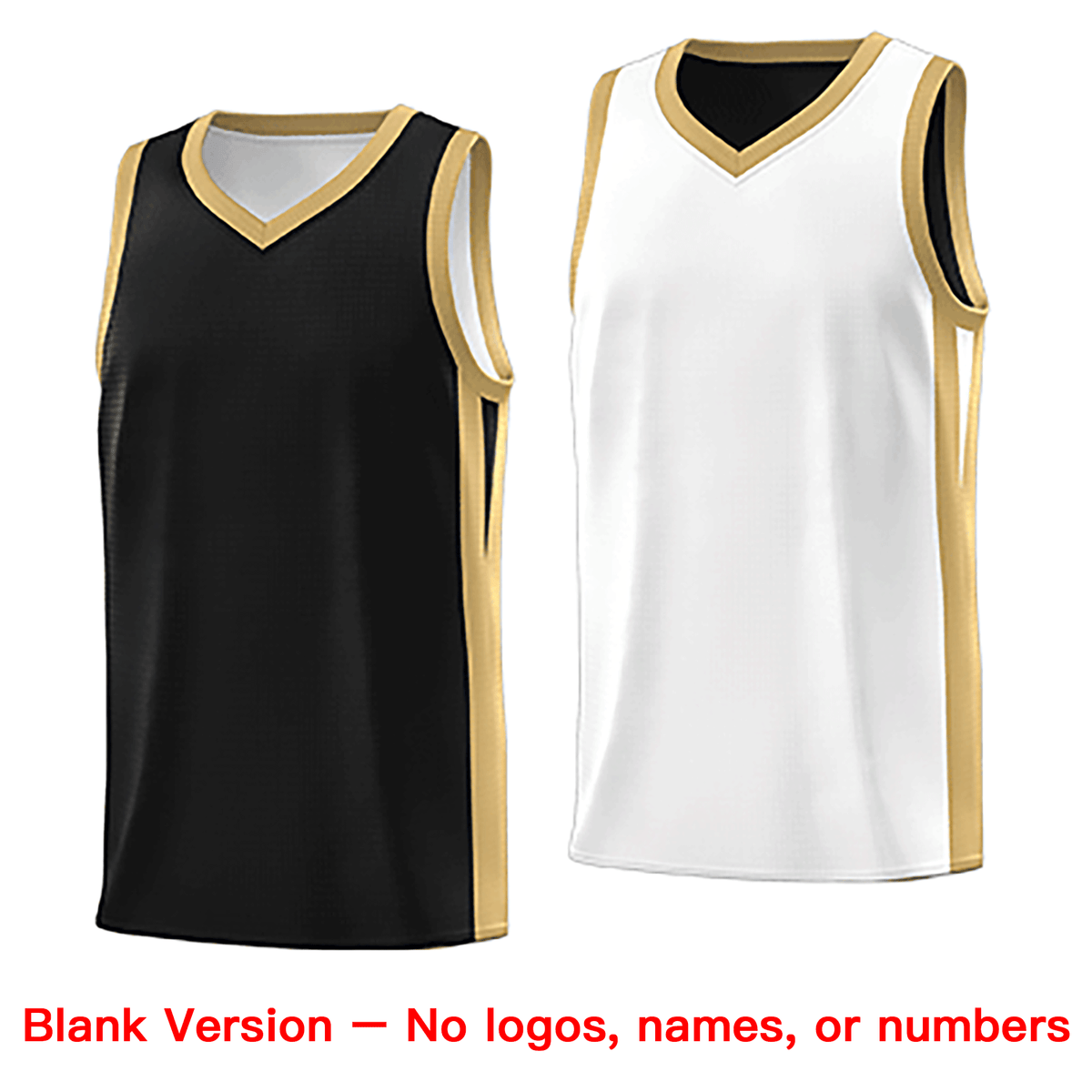 Custom Black White-Khaki Double Side Tops Athletic Basketball Jersey
