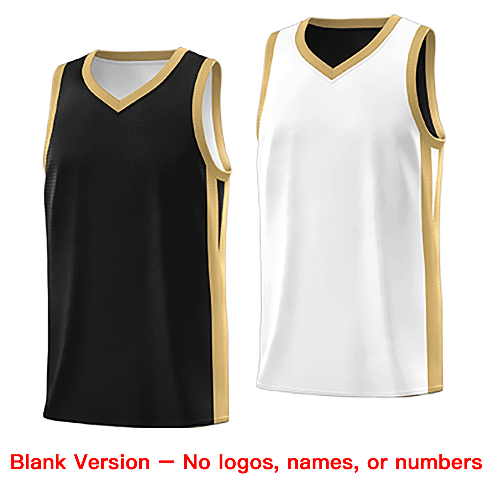 Custom Black White-Khaki Double Side Tops Athletic Basketball Jersey
