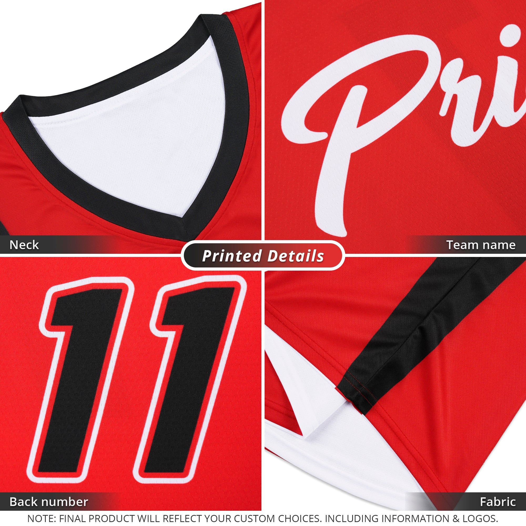 Custom White Red Double Side Sets Design Sportswear Basketball Jersey