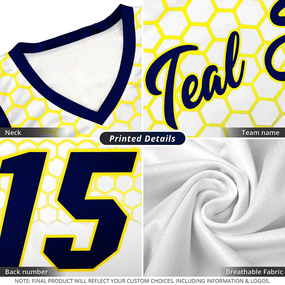 Custom Gold Personalized Honeycomb Pattern Sports Uniform Basketball Jersey