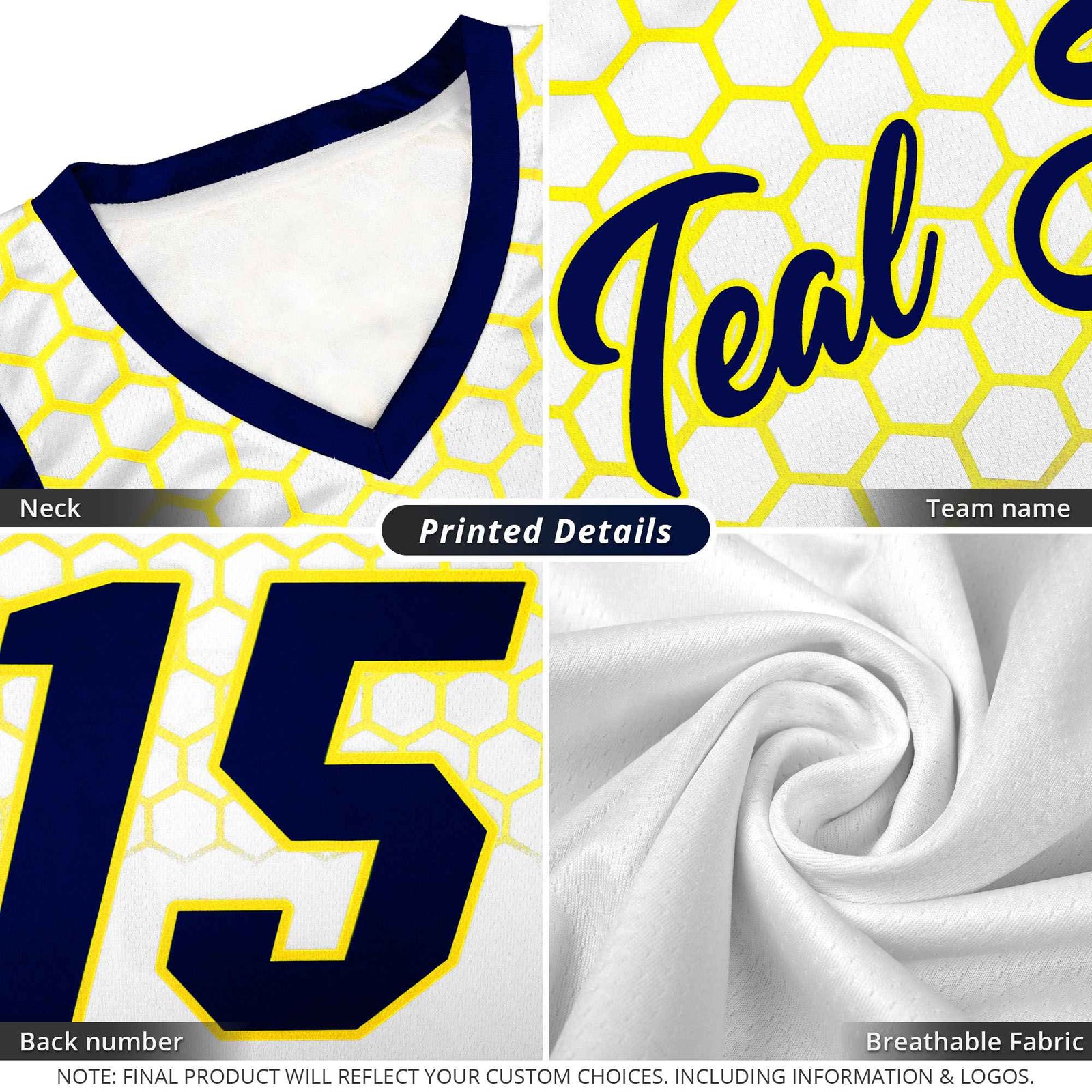 Custom Gold Personalized Honeycomb Pattern Sports Uniform Basketball Jersey