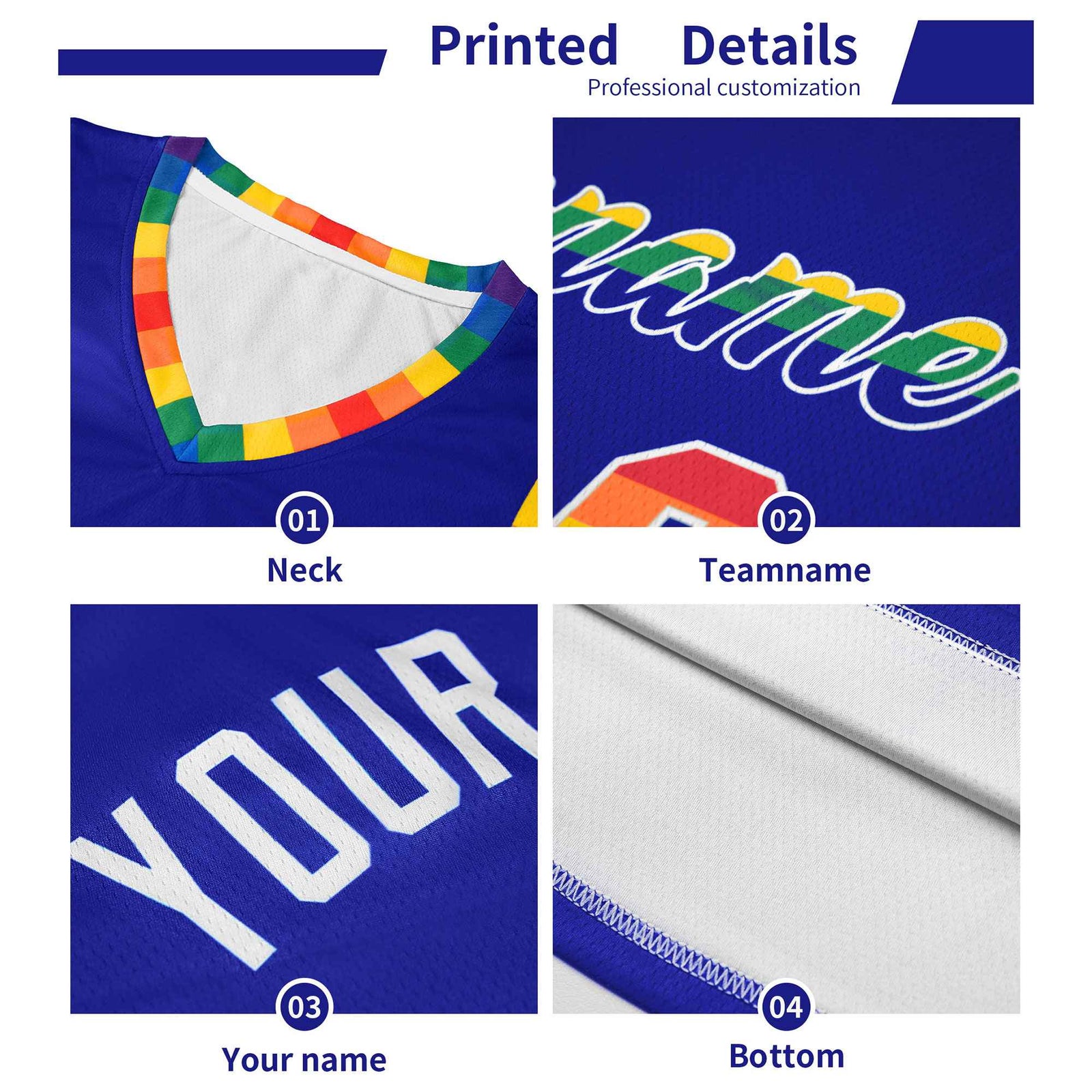 Custom White LGBT Rainbow For Pride Month Sports Uniform Basketball Jersey