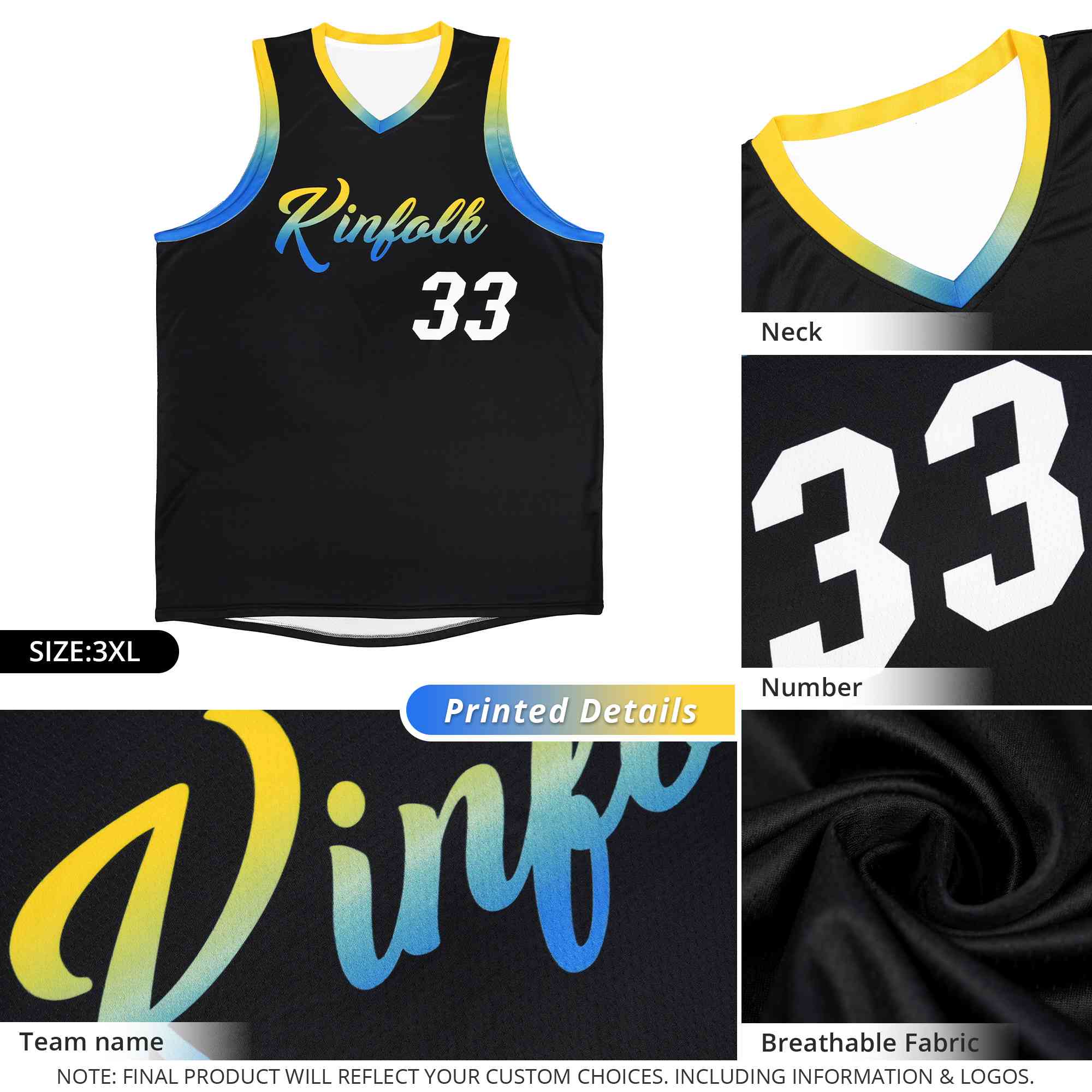 Custom Neon Green White-Black Classic Sports Uniform Basketball Jersey