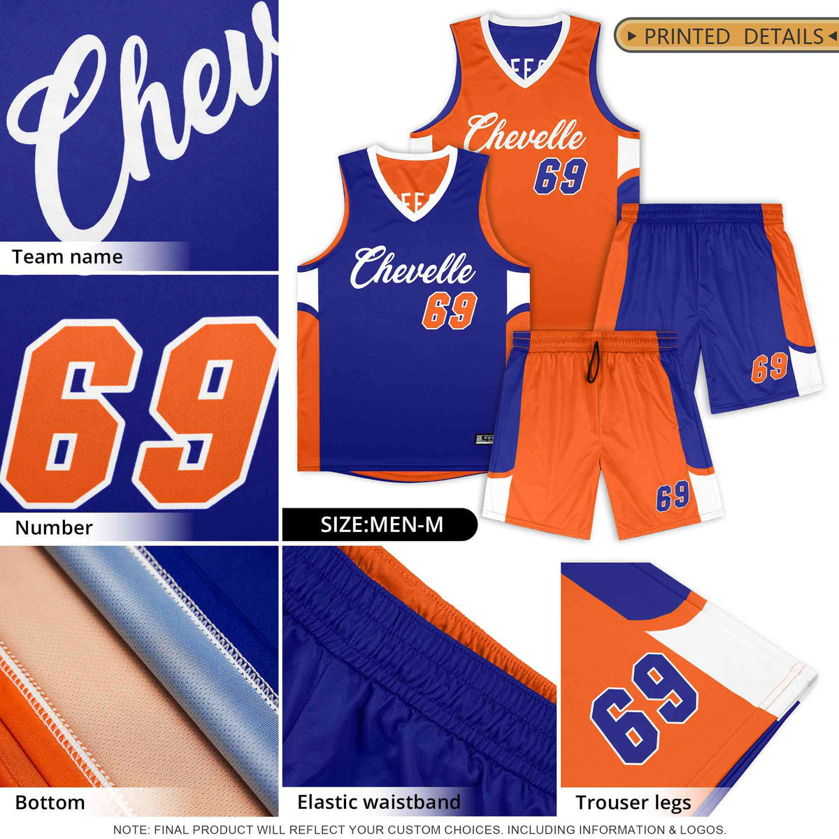 Custom Purple White Side U-shaped Patttern Double Side Sports Uniform Basketball Jersey