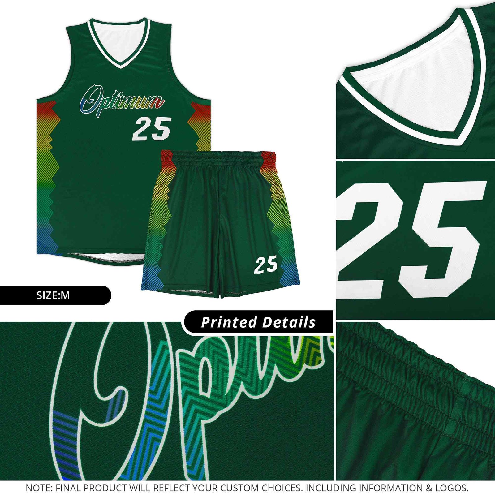 Custom Light Blue Denver Nuggets Rainbow Side Sports Uniform Basketball Jersey