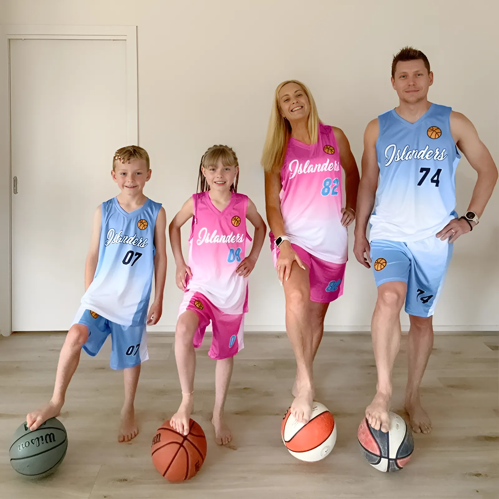 Custom Pink White Gradient Fashion Sets Sports Uniform Basketball Jersey